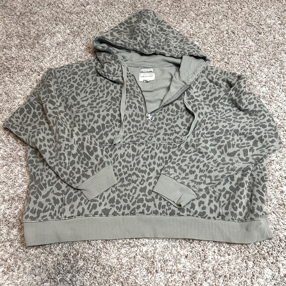 American Eagle Half Zip Hoodie XS Oversized